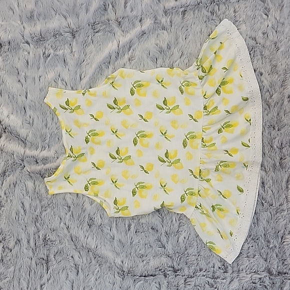 Cherokee Yellow/White Lemon Print Tank Top, Girls Small, Great Condition! - Picture 6 of 6